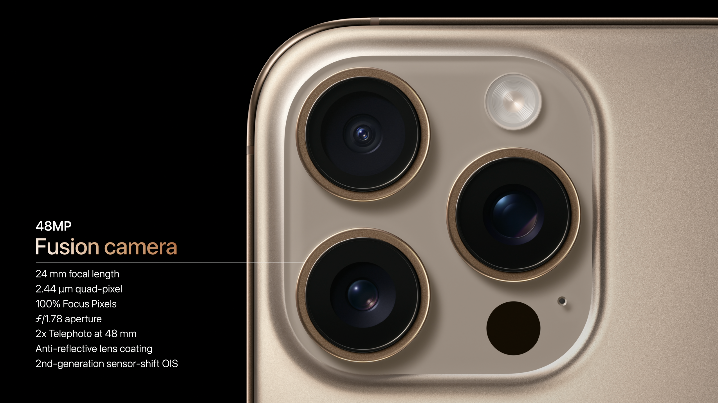 iPhone 16 Pro全新Fusion相機系統加強攝力。