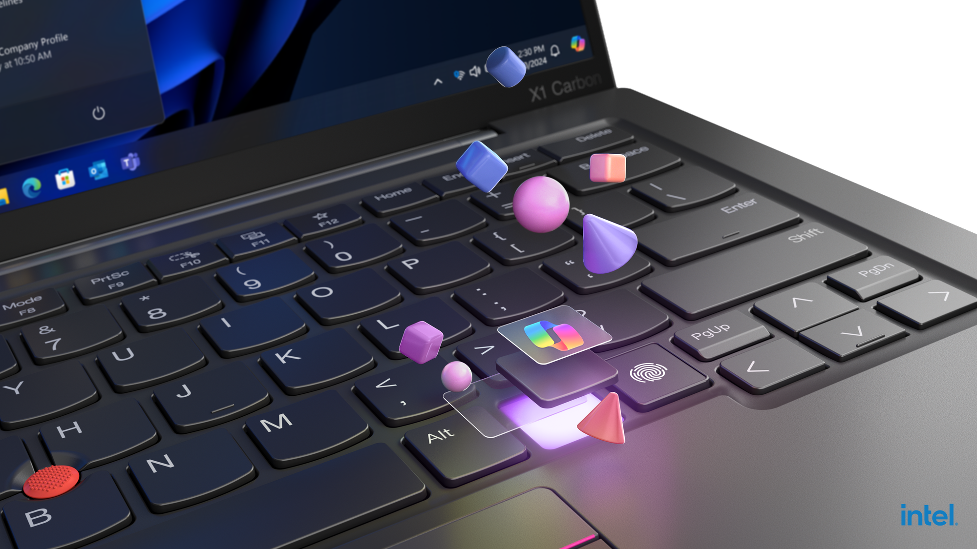 ThinkPad X1 Carbon Gen 13 Aura採用最新的Intel Core Ultra處理器。