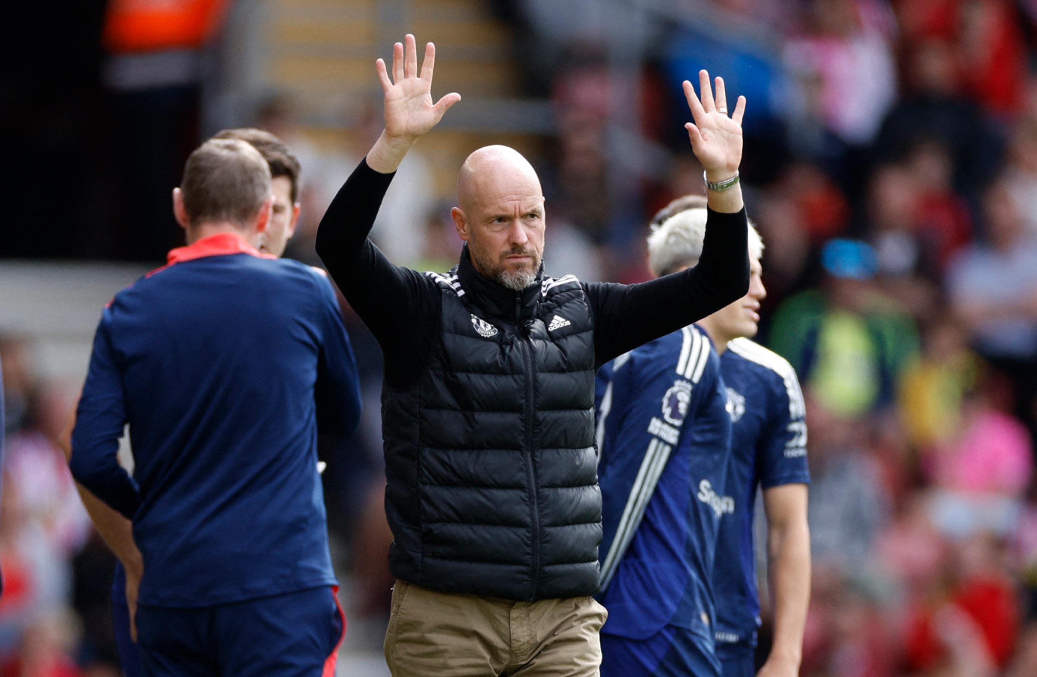 曼聯主帥滕哈格(Erik ten Hag)表示教練團必須選擇最有機會取勝的人落場,令球隊最具活力、化學反應最好。(路透社資料圖片)