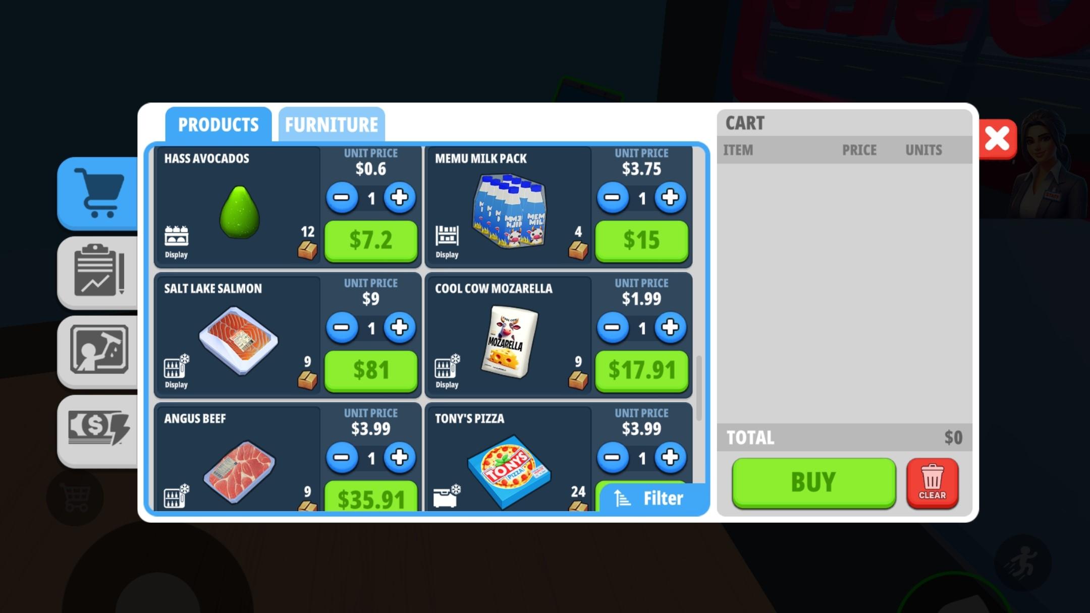 My Superstore Simulator|聽說排裝奶利潤最高亦相當好賣。