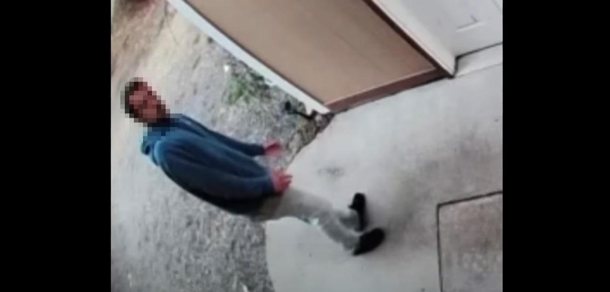 男子被民居安裝的閉路電視拍下身影。(互聯網)