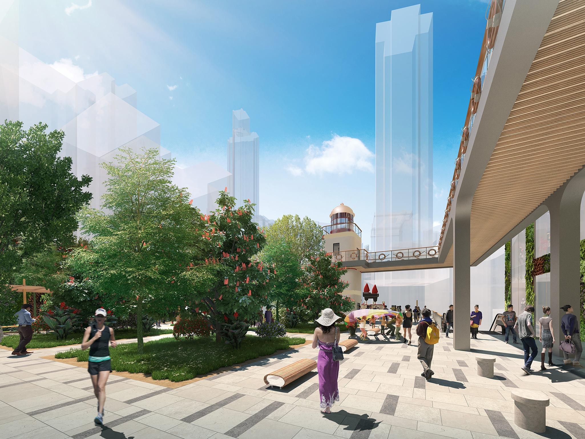 合和商場附設6萬平方呎的綠化公園