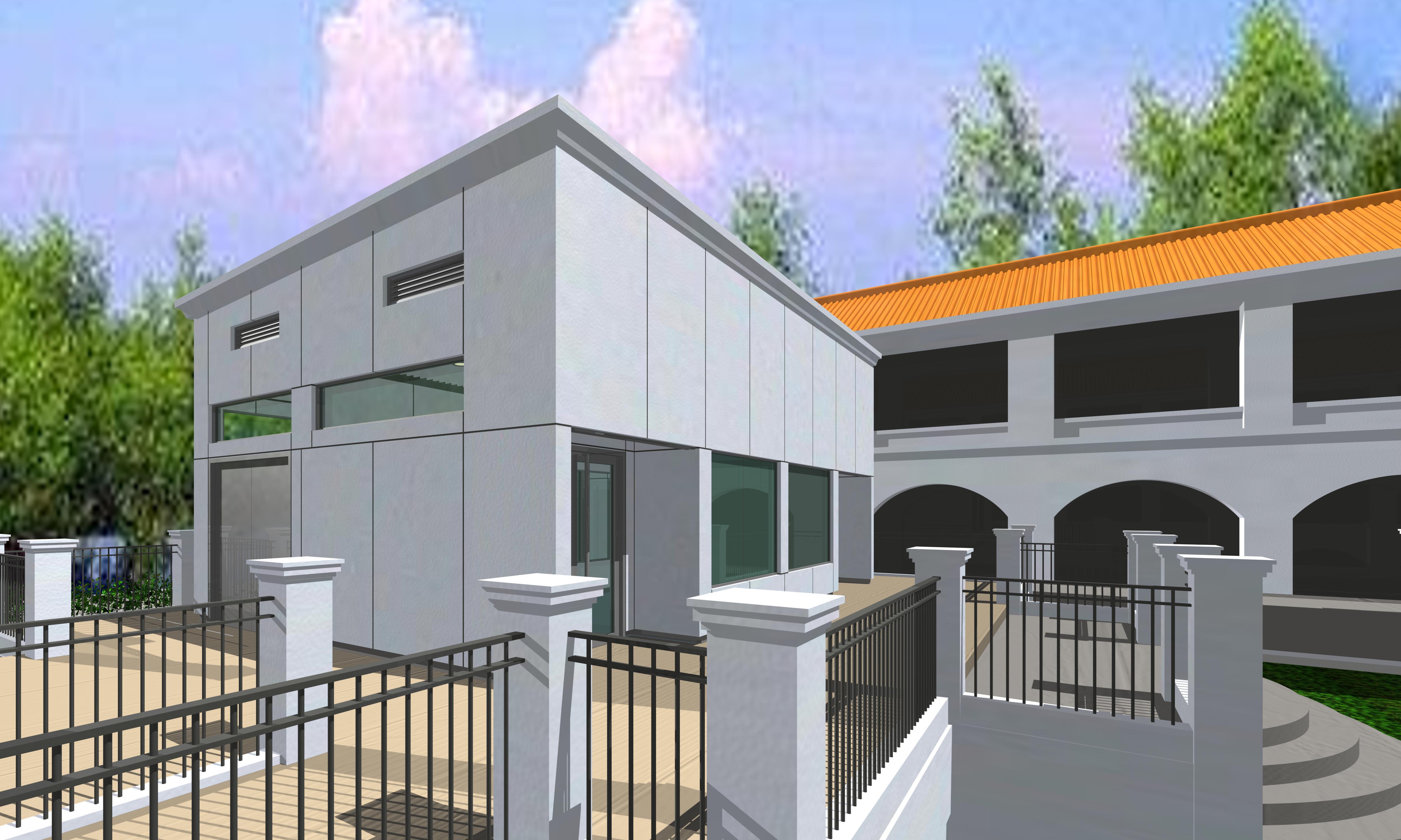 臨時工作室及展示空間外觀示意圖。(古蹟辦)