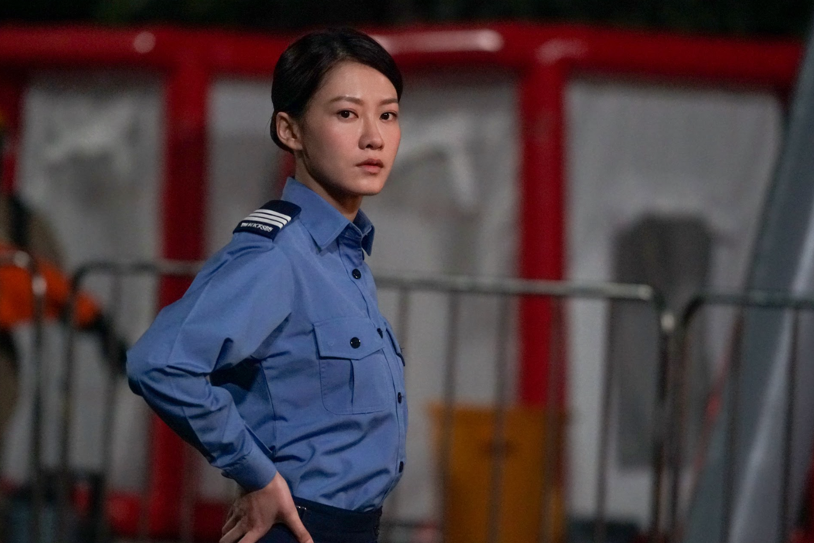 廖子妤為災難片《焚城》挑戰驚險場面。