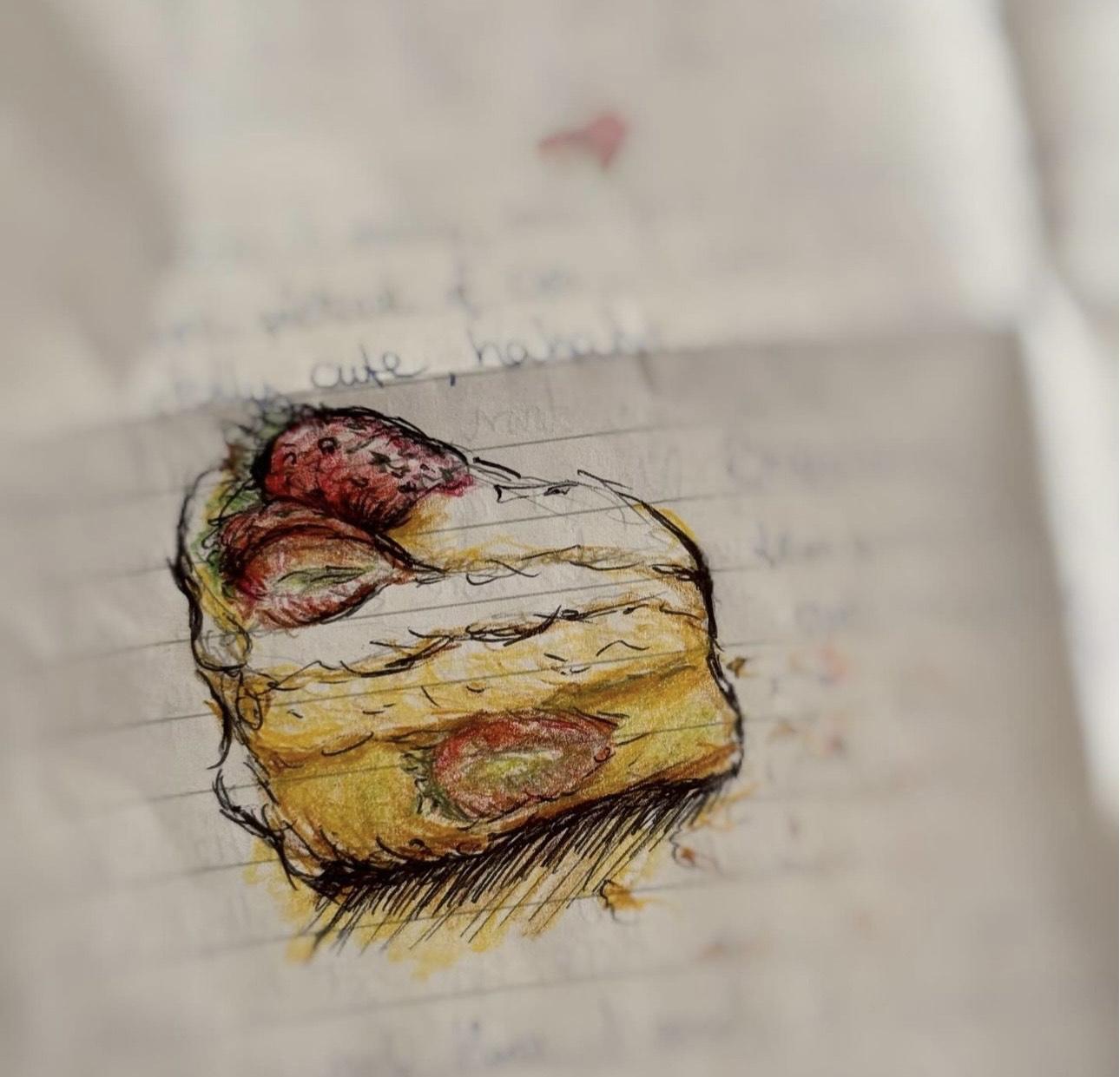 王宗堯回信嘅時候表示切了一份蛋糕留返俾老婆Julia。