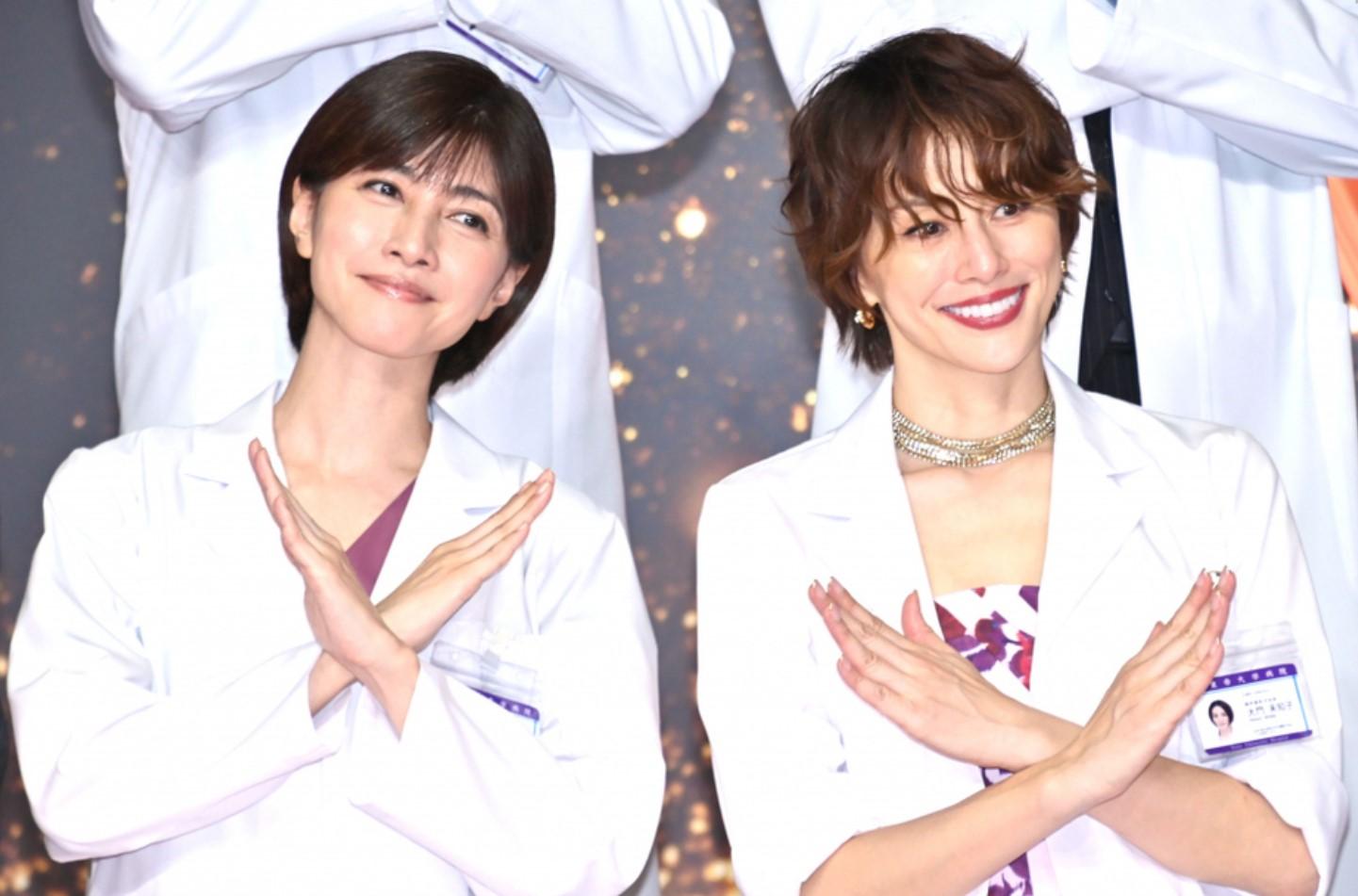 米倉涼子與內田有紀今日出席電影版《Doctor X》之記者會。