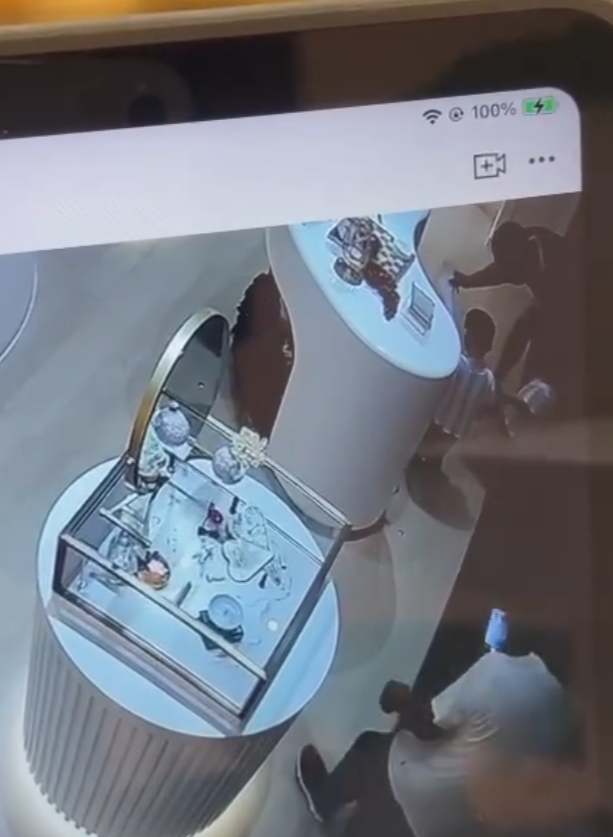 店內CCTV影片可見當時兩名穿相同服裝的小孩見到兔子後上前把玩,其中有觸摸動作,身旁一名男子及後亦觸摸「兔耳」再移動雕塑,似乎發現不妥,隨即要求兩名小孩別再接近,該男子及後「打橫」放下小淇,隨即離開,過程中另有一位白衫男子曾以手機拍下3人的行為