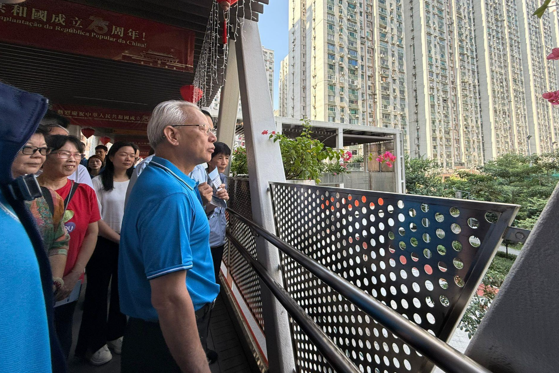 岑浩輝稱氹仔未來或可成為重建舊區的參考。(澳廣視)