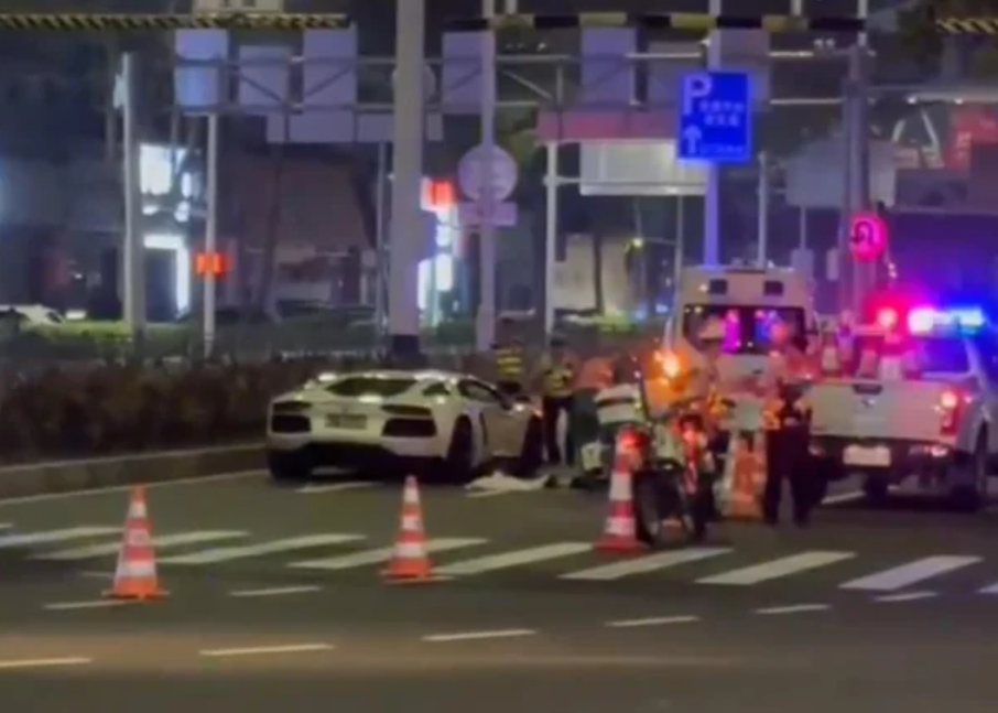 18歲澳門女於珠海過馬路期間被一輛林寶堅尼撞倒,當場不治。(澳門高登起底組fb)