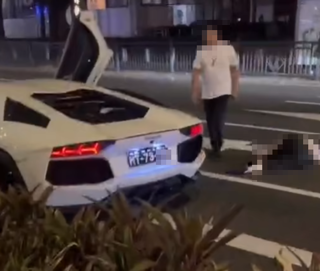 18歲澳門女於珠海過馬路期間被一輛林寶堅尼撞倒,當場不治。(澳門高登起底組fb)