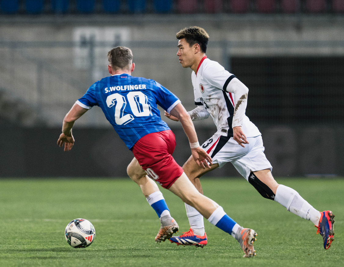 香港足球代表隊新任主教練韋斯活首仗正式領軍作客列支敦士登隊,以0:1輸波 (足總圖片)