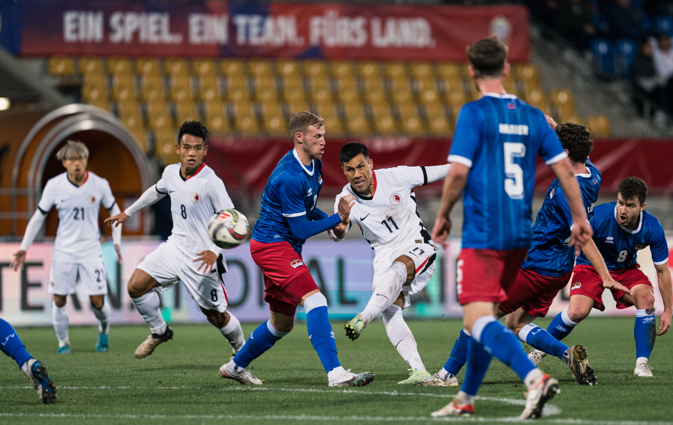 香港足球代表隊新任主教練韋斯活首仗正式領軍作客列支敦士登隊,以0:1輸波 (足總圖片)