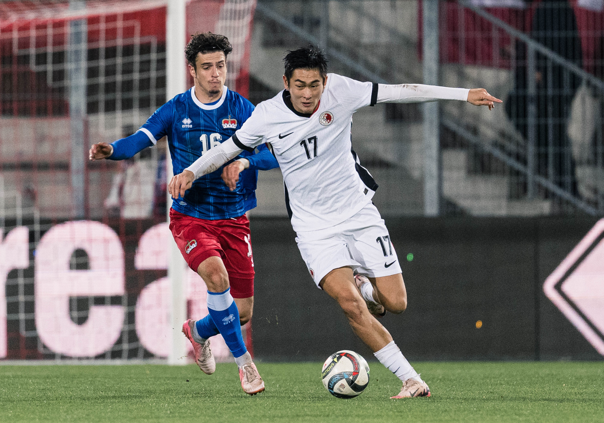 香港足球代表隊新任主教練韋斯活首仗正式領軍作客列支敦士登隊,以0:1輸波 (足總圖片)