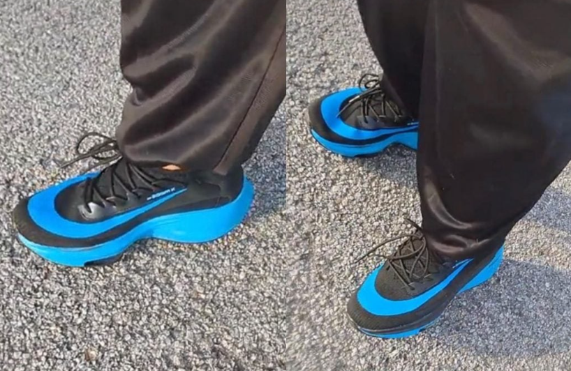 阿爾曼開心分享母親所贈的球鞋,沒想過會慘受酸民圍攻。(互聯網)