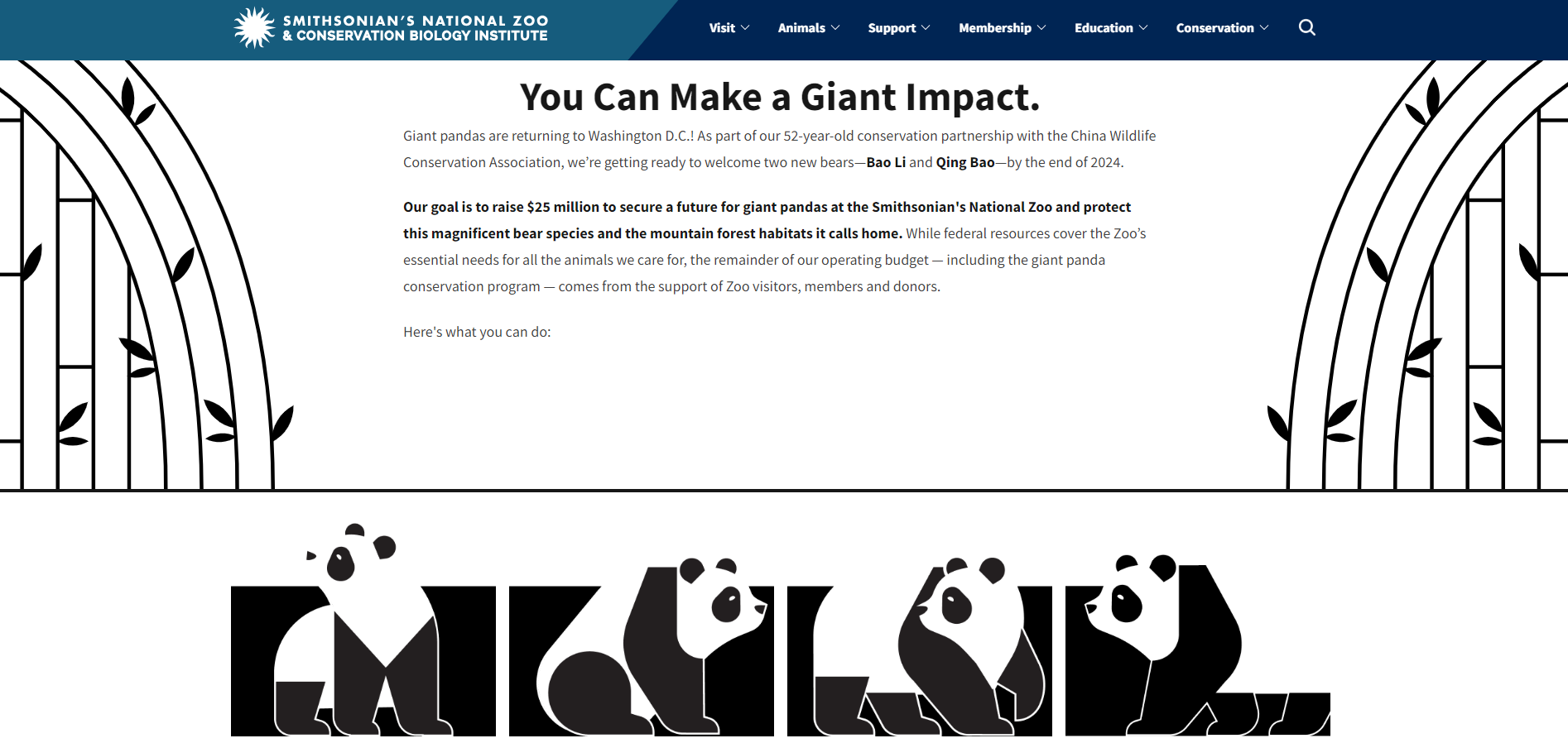 華盛頓國家動物園為大熊貓「寶力」和「青寶」設置專頁!(互聯網)
