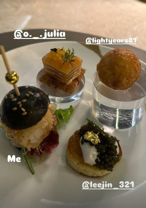 喬妹上載的high tea 食物相,標籤了3位女星。