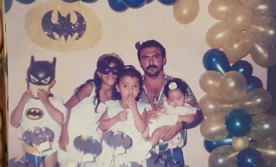 GIslayne Silva de Deus的父親Givaldo與弟妹。(X)