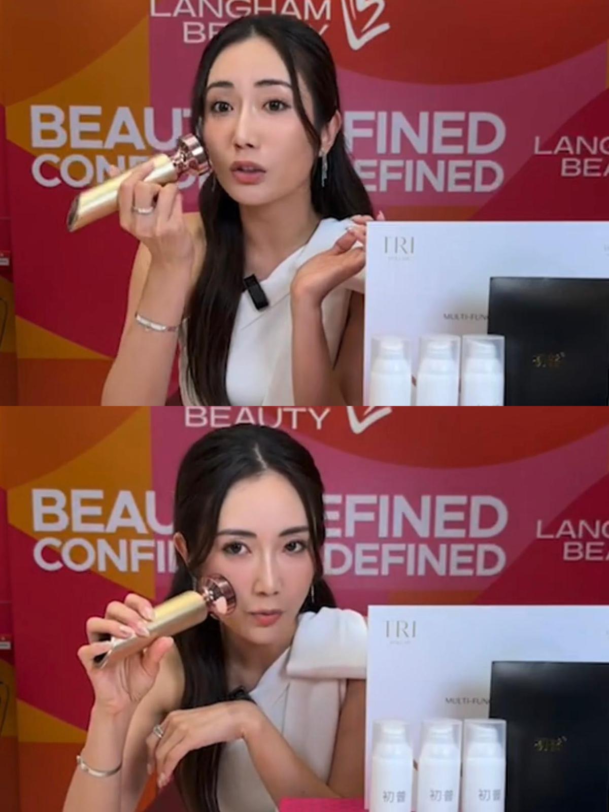 Kayan又即場示範自己化妝。