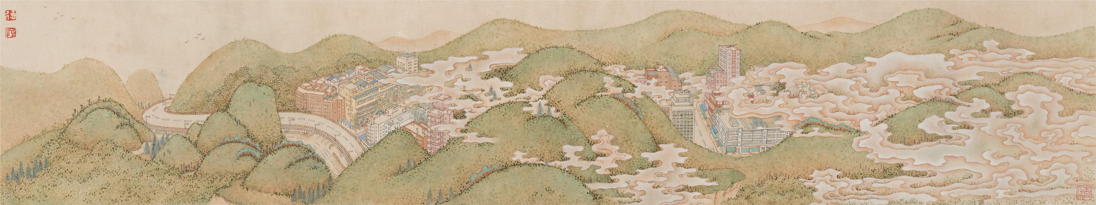 蔡德怡作品《虛谷尋幽圖》。