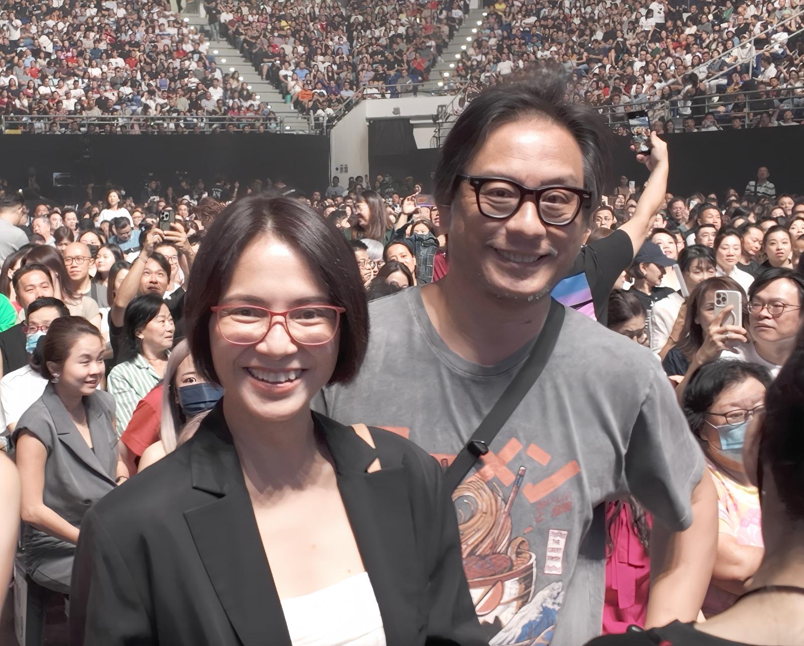 導演彭順和李心潔拍拖捧場,為華仔打氣。