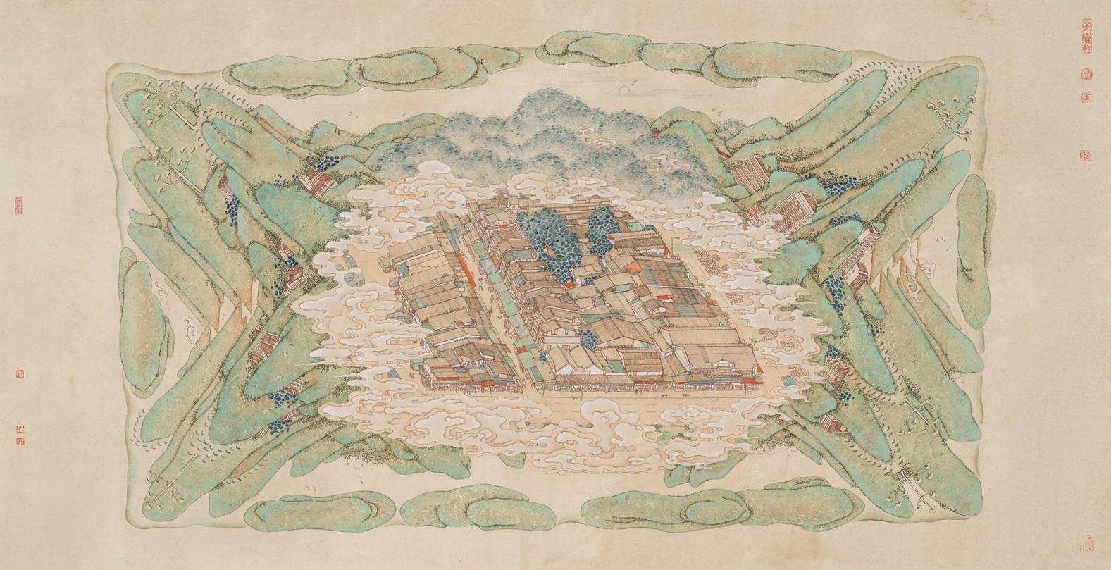 蔡德怡作品《果欄晝夜觀》。