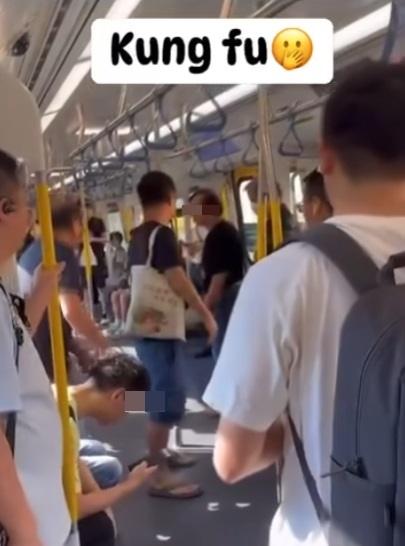 大叔爆粗辱罵年輕男子「仲揪唔揪?」(網片截圖)