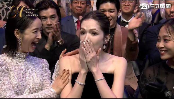許瑋甯一聽到自己得獎就忍不住泛淚。