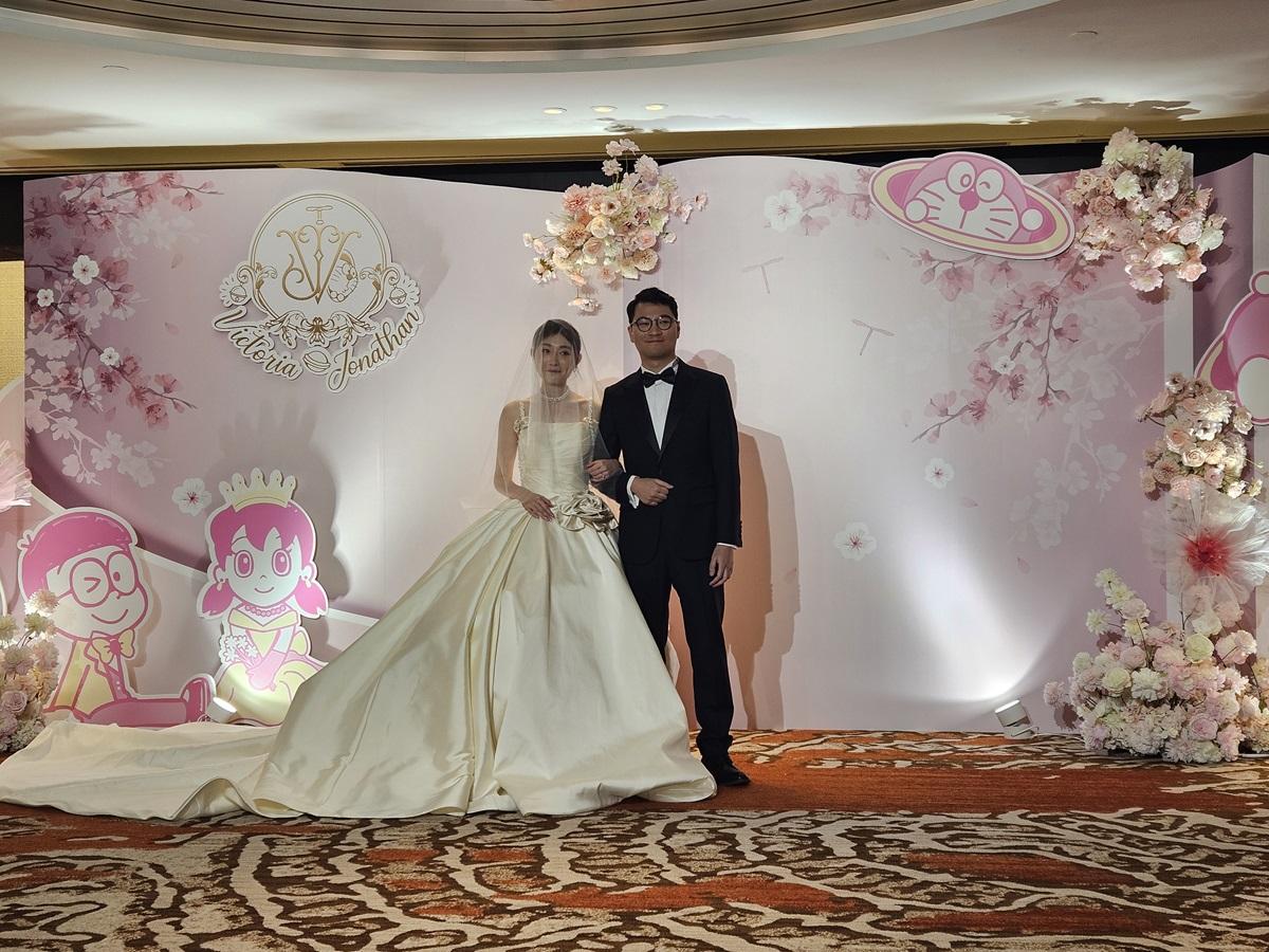 多啦A夢主題浪漫婚禮。