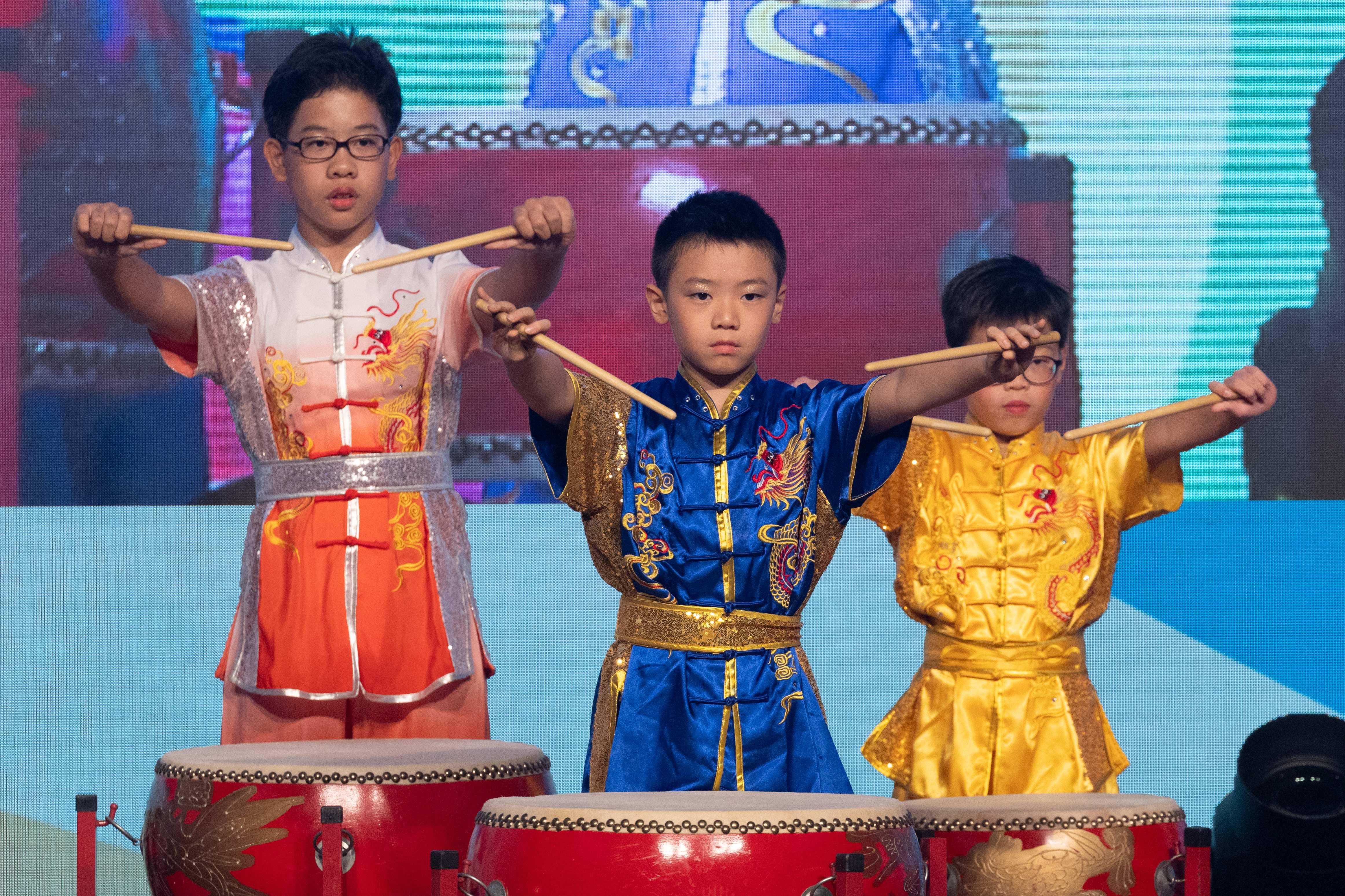 培正小學學生中國鼓表演