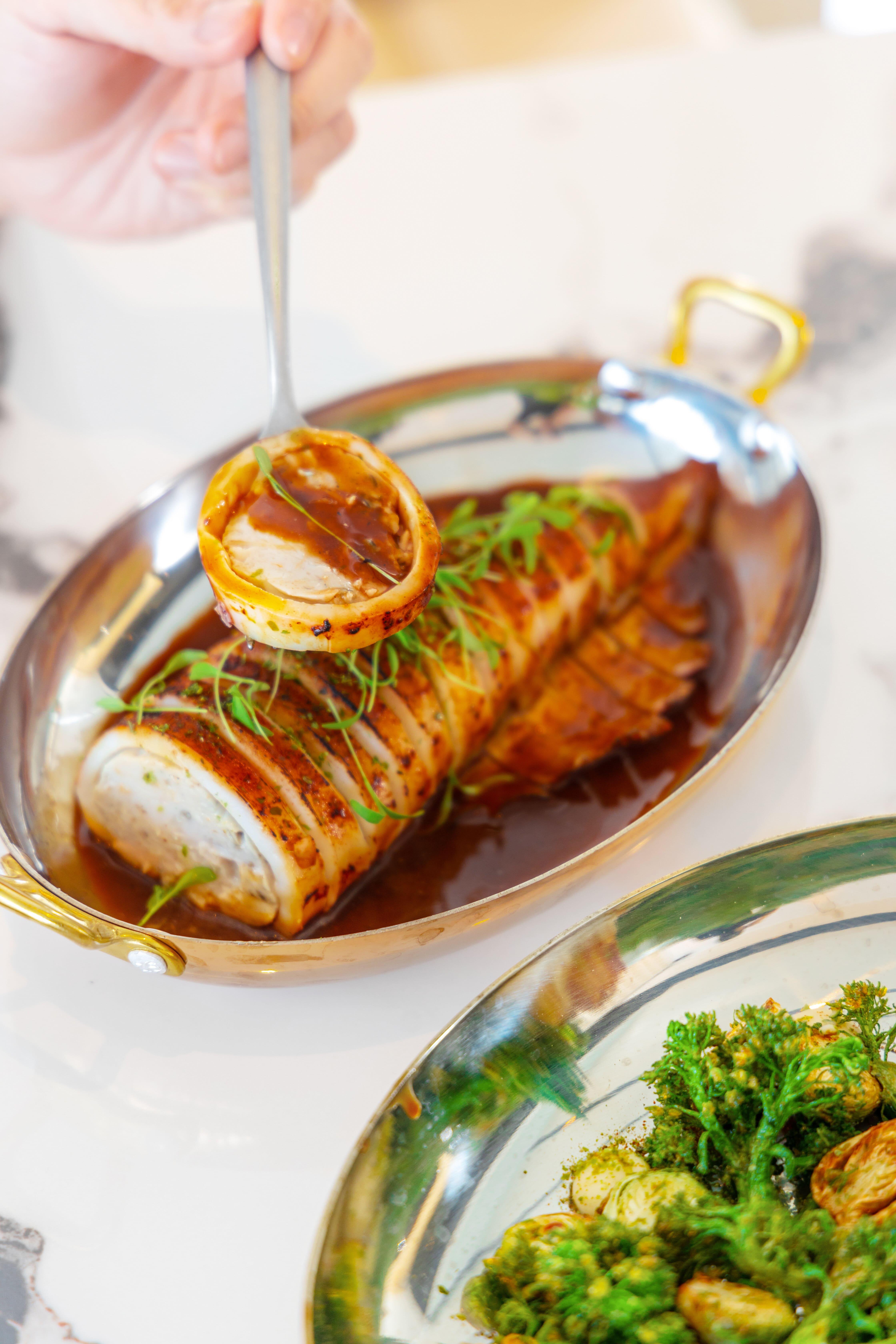 福建槍魷鱼.黑蒜.白芸豆