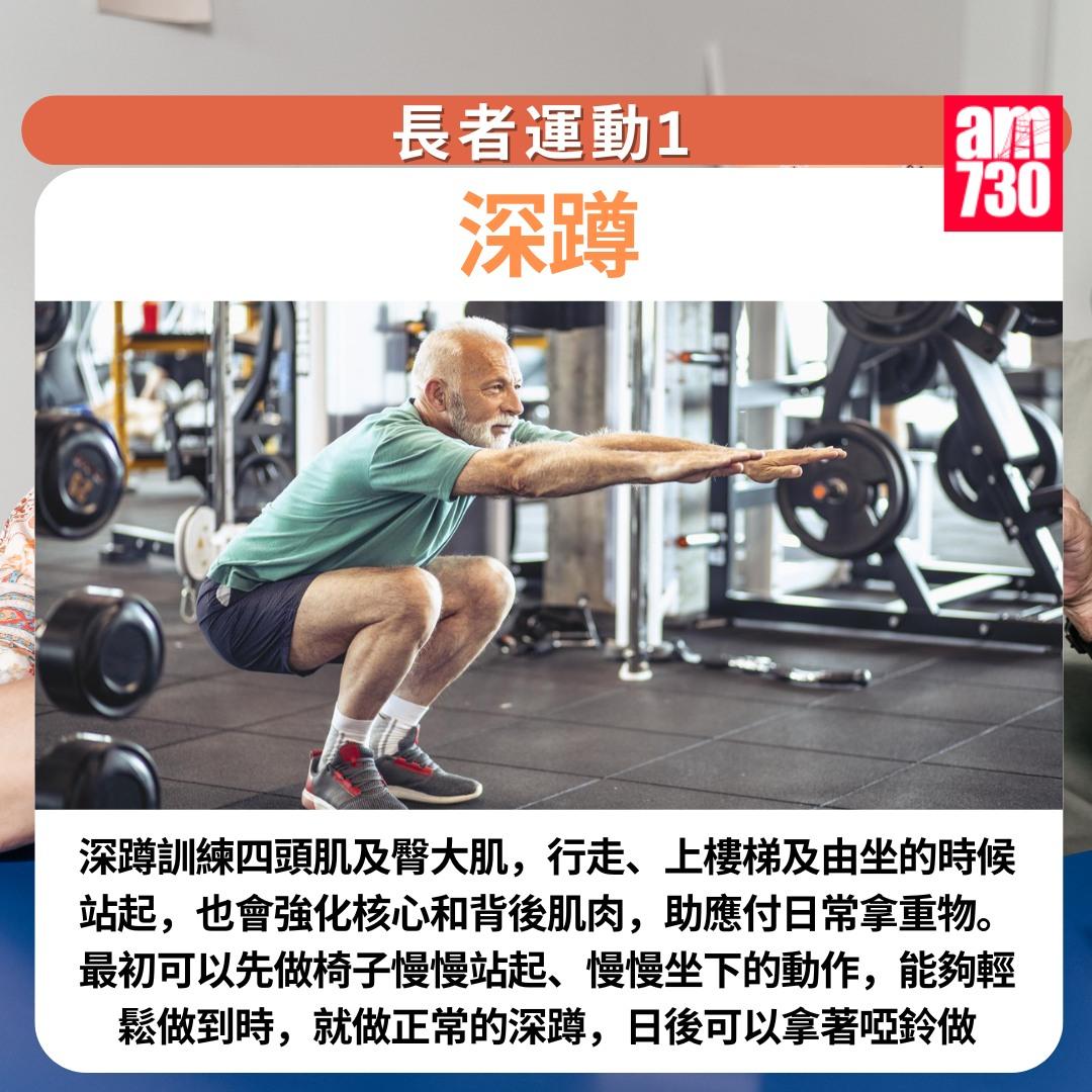 長者運動訓練|深蹲(am730製圖)