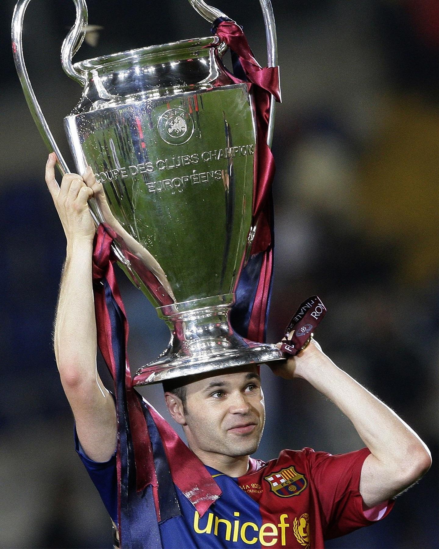 恩尼斯達(Andres Iniesta)曾為巴塞隆拿贏得歐聯冠軍。(恩尼斯達FB)