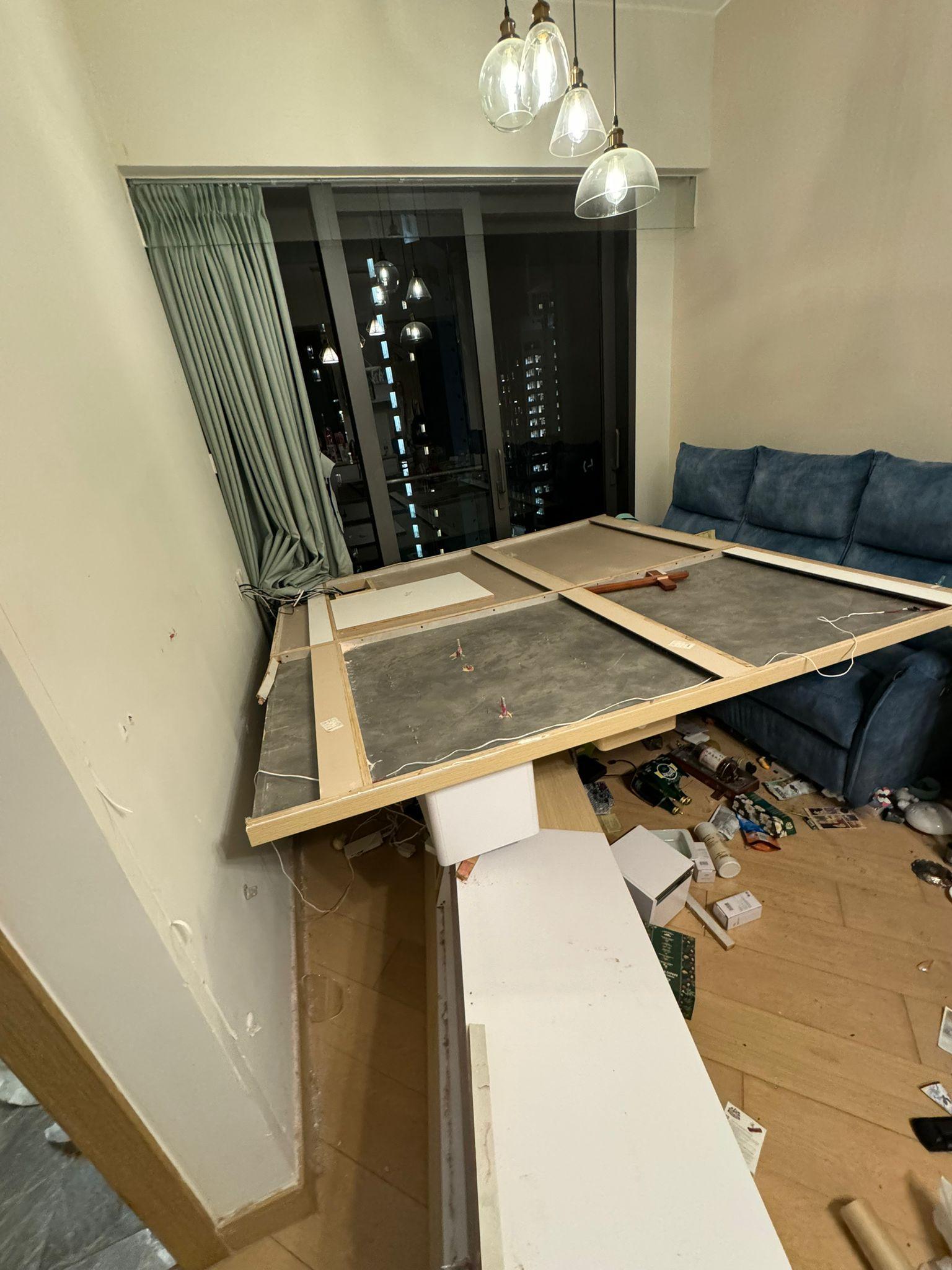 電視牆塌下壓死貓貓。(FB「Chris AuYeung@天下貓貓一樣貓」)