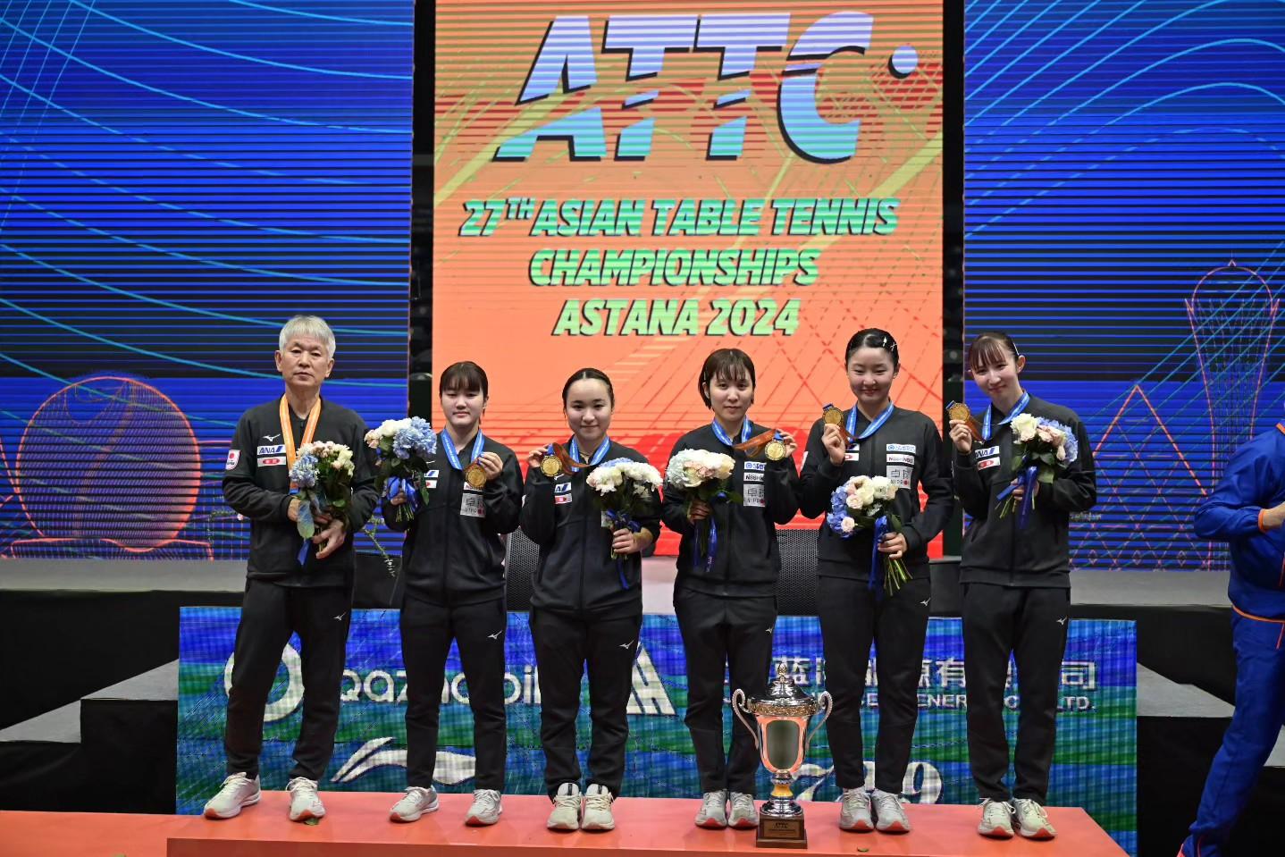 乒乓亞錦賽|日本女團力壓中國取得冠軍。(ITTF)