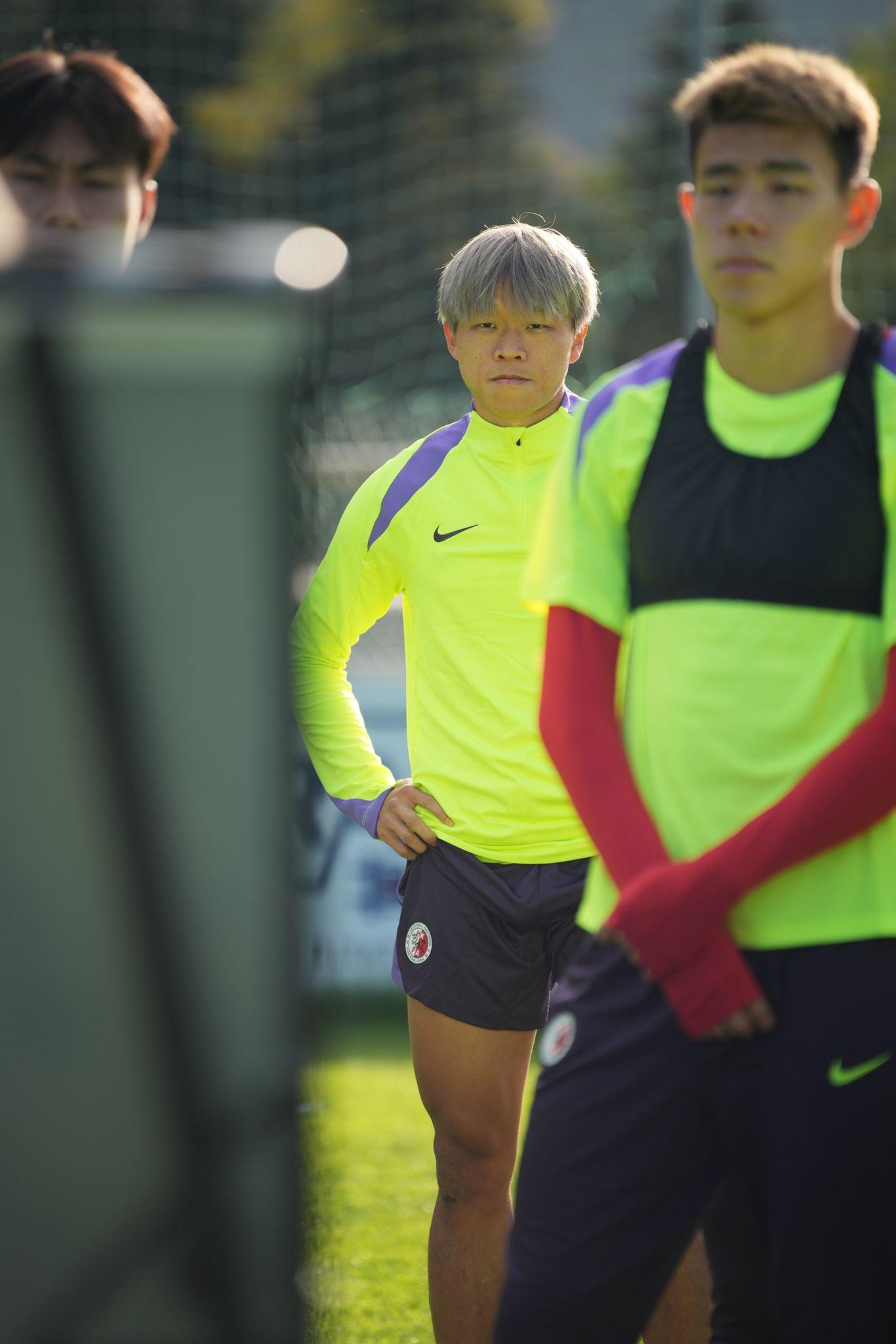 香港隊遠征歐洲,效力中超的守將茹子楠。 足總圖片