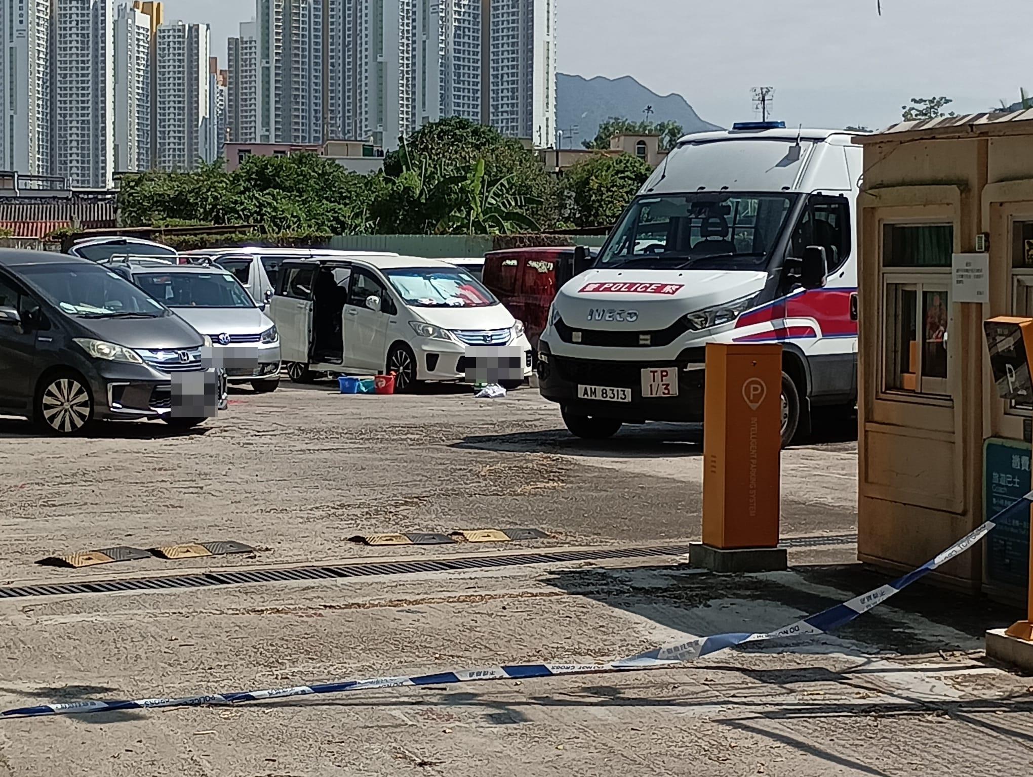 粉嶺兩個露天停車場有70多輛車遭刑毀。