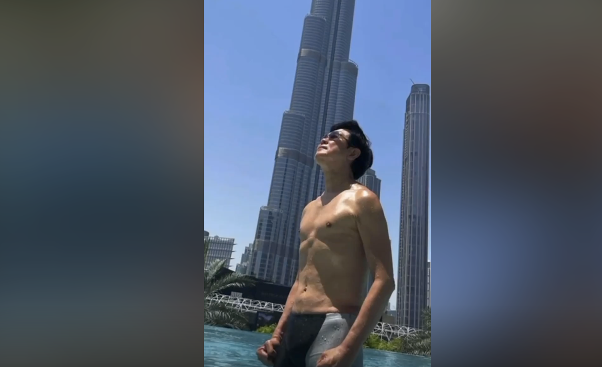 百鳴哥未至於爆肌,但以78歲之齡而言,好fit!