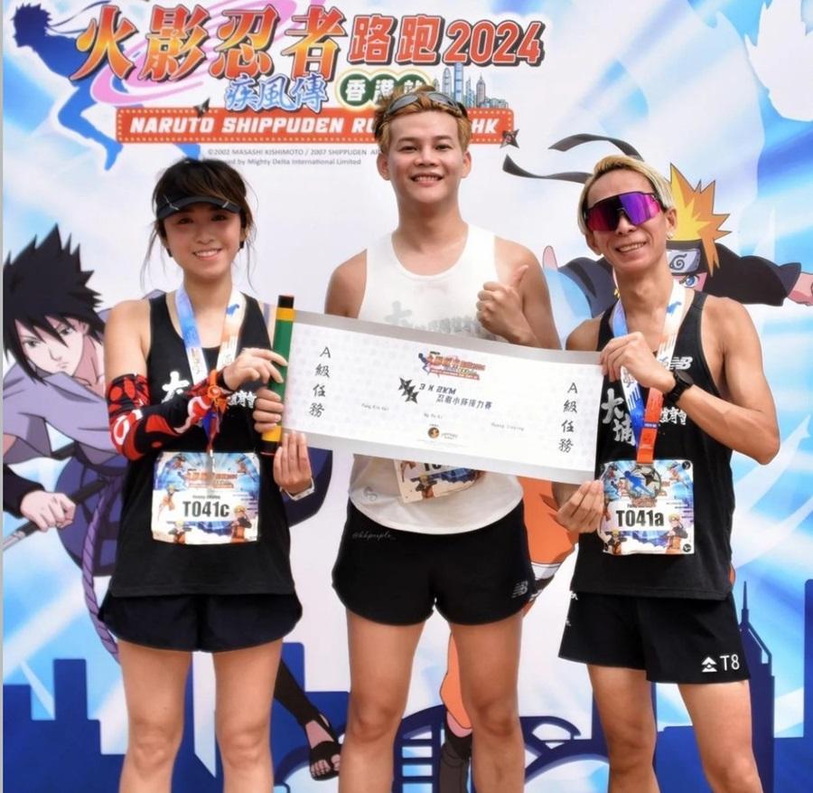 保錡與《中年好聲音3》黃捷穎兩人參加路跑齊齊攞獎,好sweet。