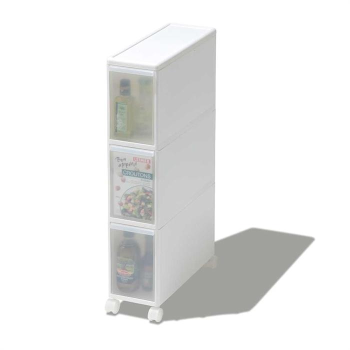 窄身3層收納櫃。