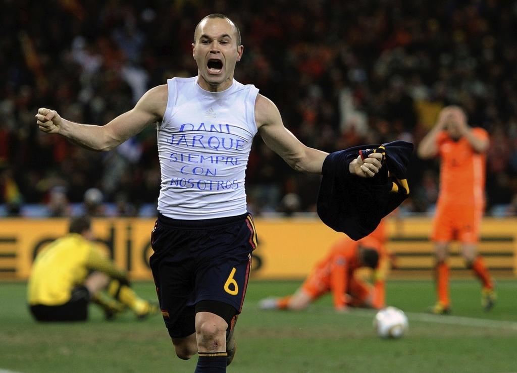 恩尼斯達(Andres Iniesta)在2010世界盃決賽射入全場唯一入球,助西班牙奪冠。(恩尼斯達FB)