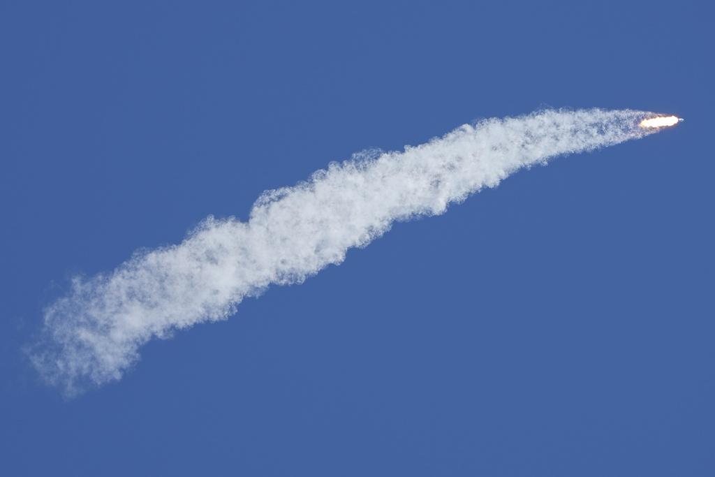 歐羅巴快帆船由獵鷹重型運載火箭搭載升空。(美聯社)