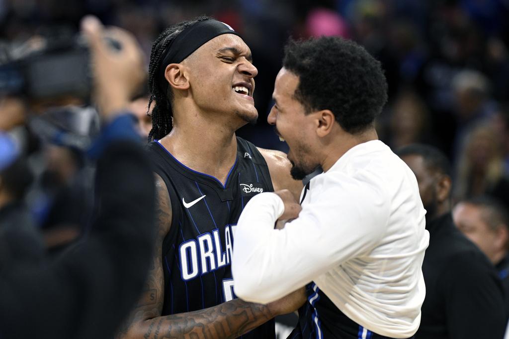 魔術的2022年狀元賓捷羅今場個人獨取50分。(美聯社)