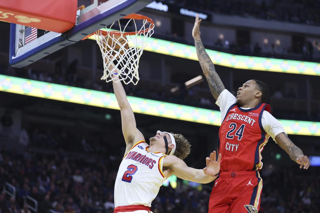 勇士124:106反勝鵜鶘。(美聯社)