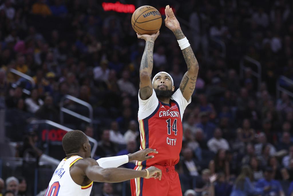 勇士124:106反勝鵜鶘。(美聯社)