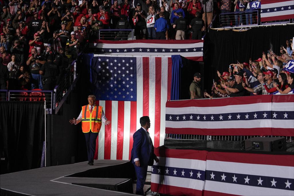 特朗普周三轉到威斯康辛州造勢。(美聯社)