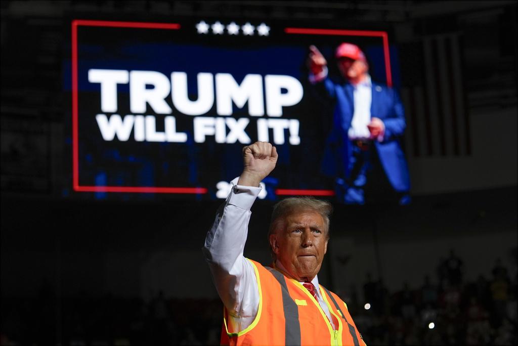 特朗普周三轉到威斯康辛州造勢。(美聯社)