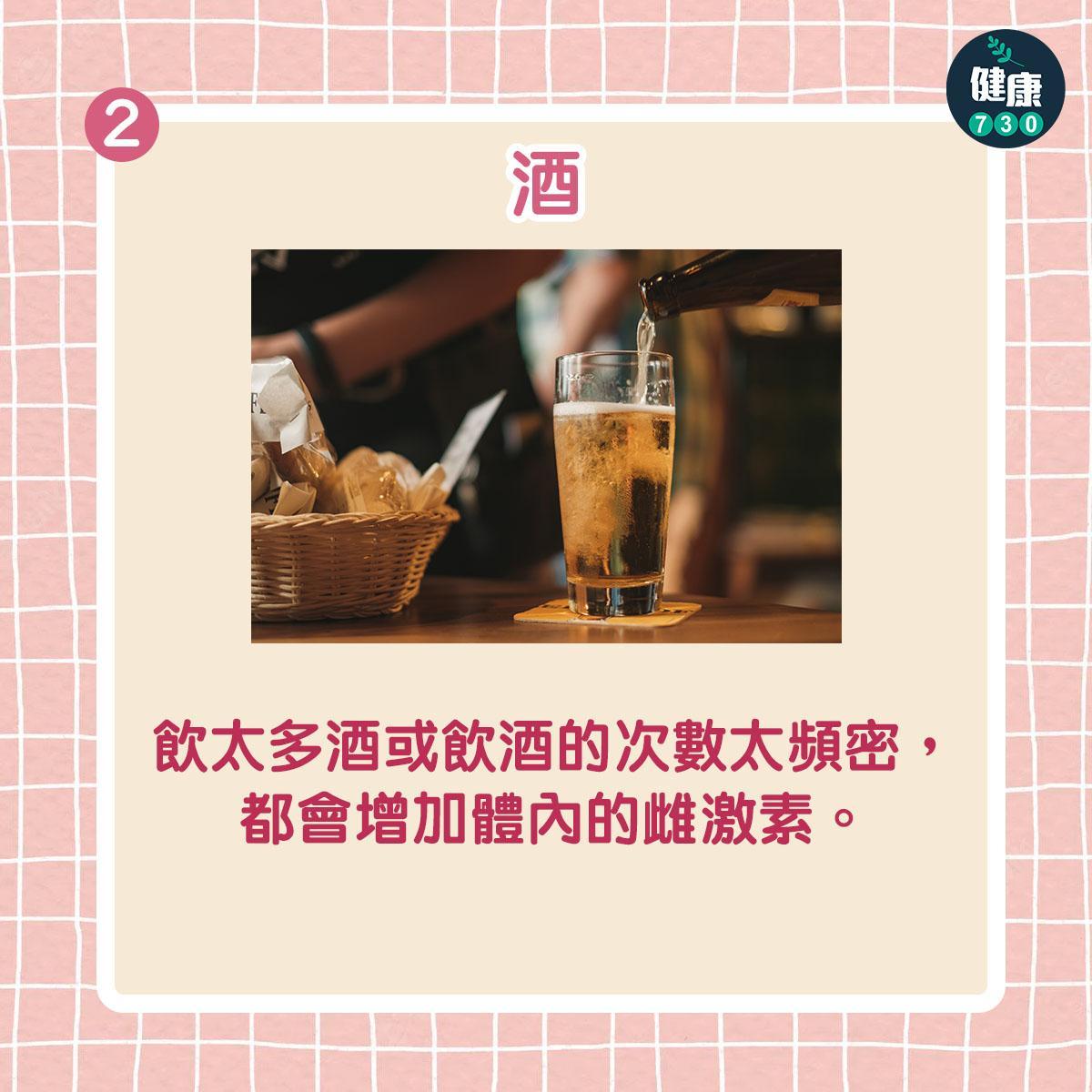 乳癌預防飲食|酒(am730製圖)