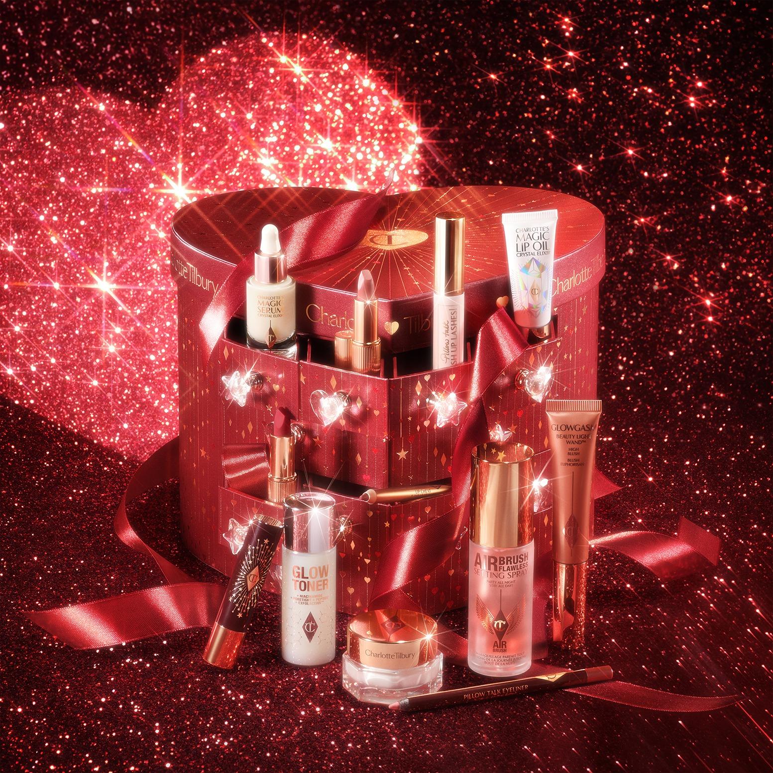 聖誕倒數月曆2024|CHARLOTTE TILBURY CHARLOTTE'S BEAUTY TREASURE CHEST OF LOVE 閃鑽心願魔法寶盒 $1,830
