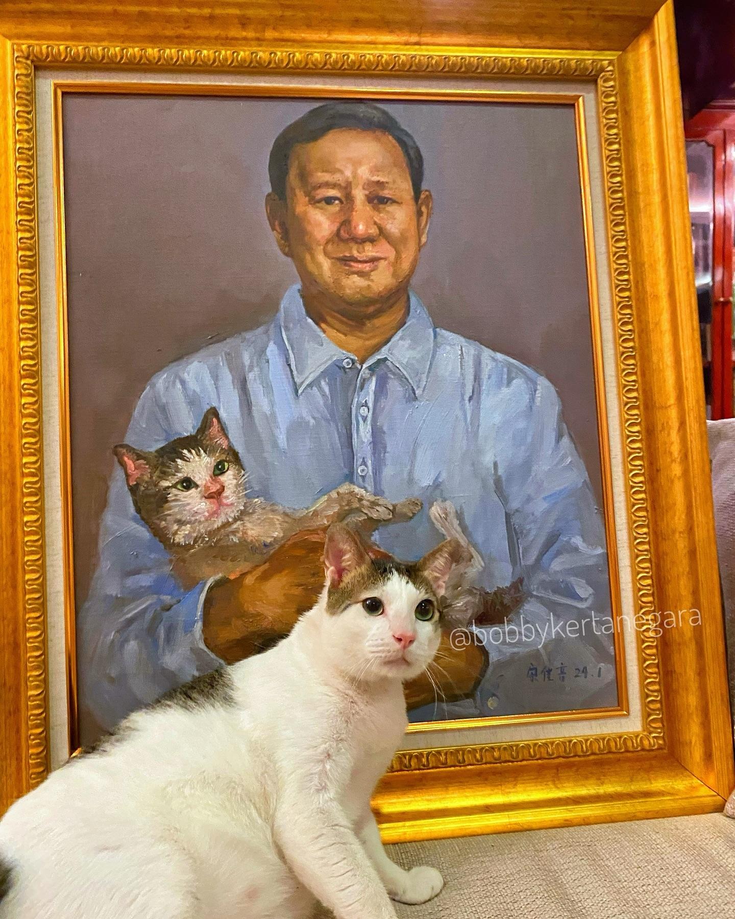 印尼總統蘇比安托(Prabowo Subianto)的愛貓波比(Bobby)。