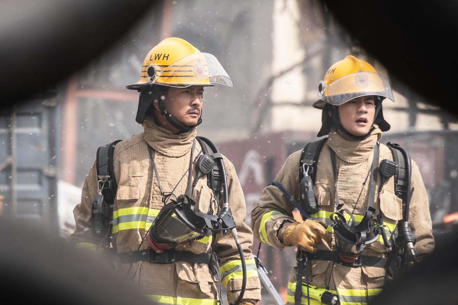 謝君豪和魏浚笙在電影《焚城》亦師亦友拍住上陣。